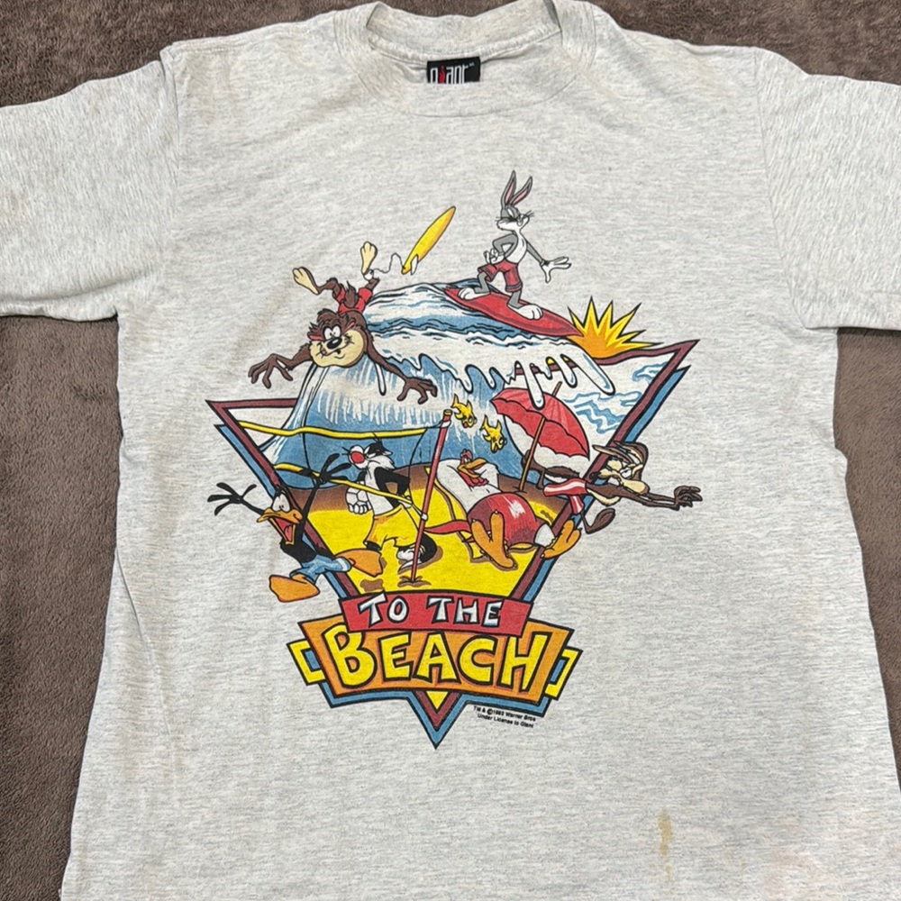 Vintage Looney Tunes Gray Kids T-Shirt